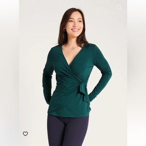 Betabrand Karen Wrap Top in purple